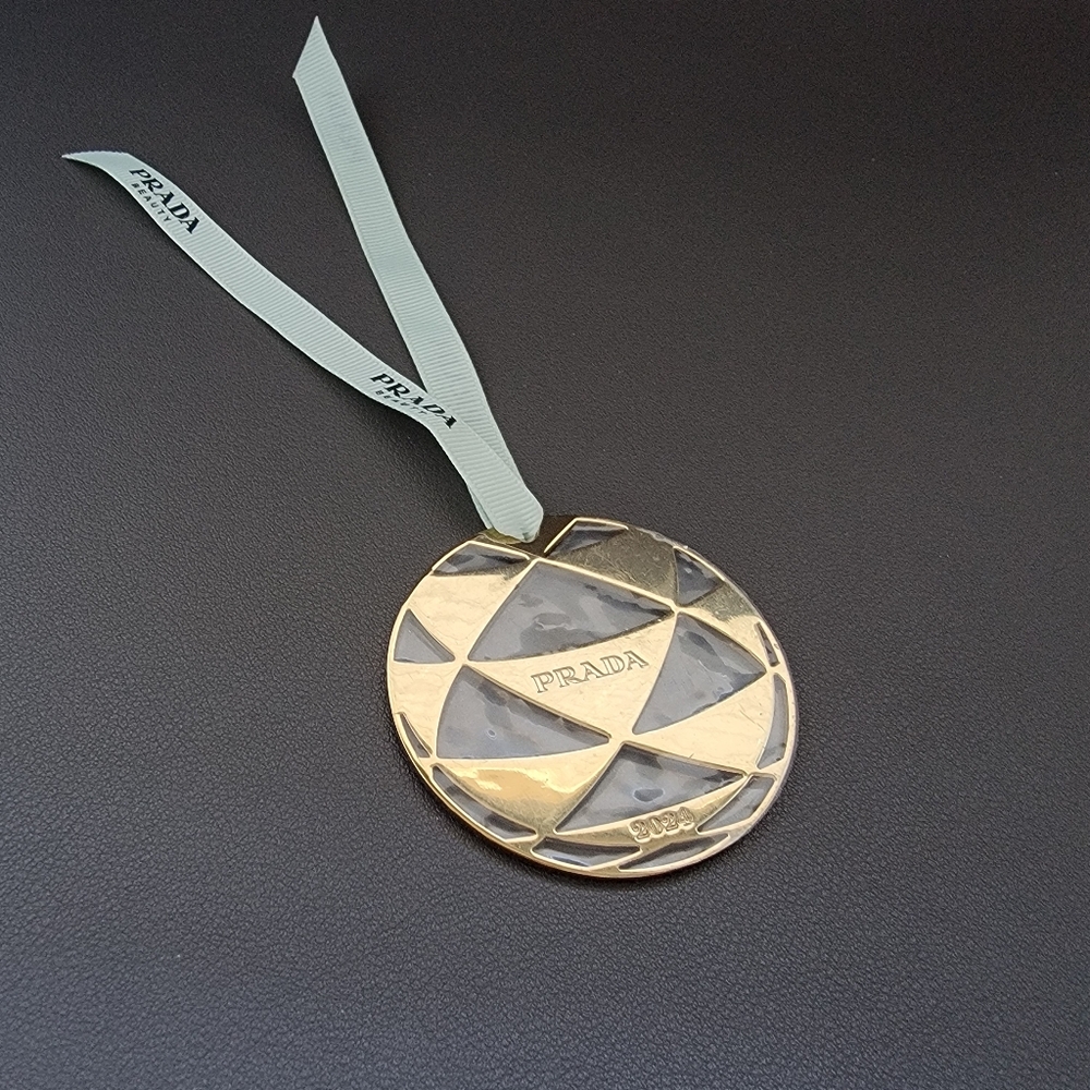 Prada 2024 Gold Openwork Ornament – Limited Edition Designer Collectible
